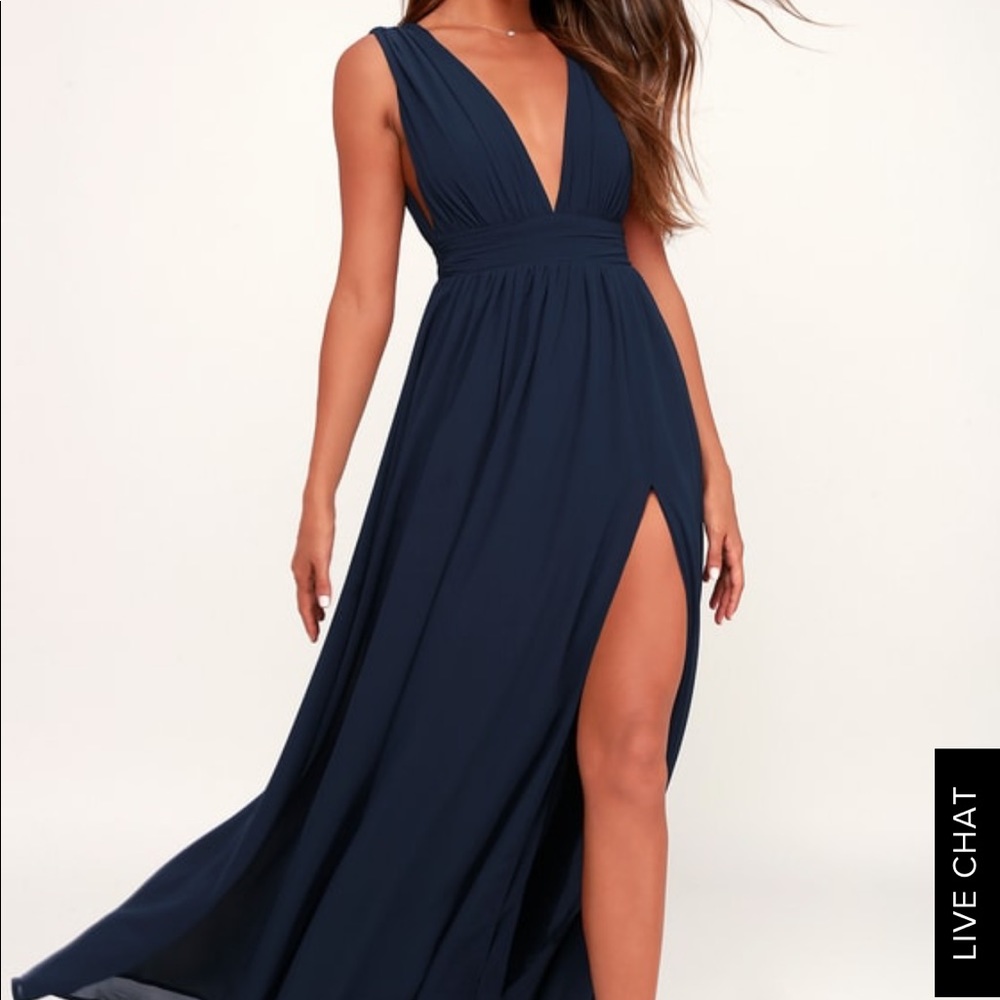 Heavenly Hues Navy Blue Maxi Dress